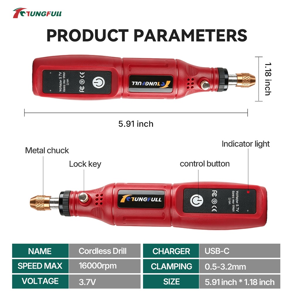 TUNGFULL 3.7V Cordless Rotary  - Power Tools Brand review and price