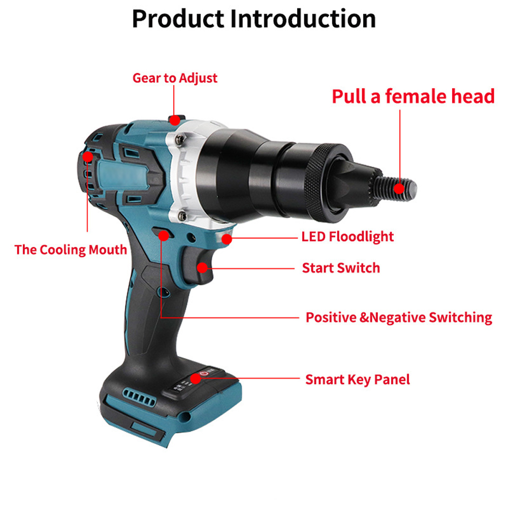 Electric Riveting Gun Brushles - Power Tools For Sale review and price