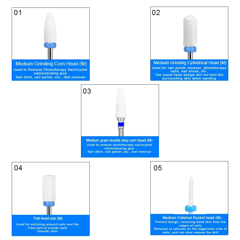 5 PCS/Set Ceramic Nail Drill B - Power Tools Total review and price