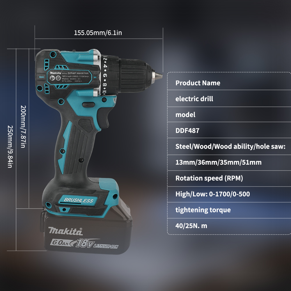 18V Brushless Cordless Drill 4 - Power Tools Brand review and price